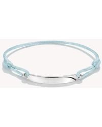 Thomas Sabo - Textile Bracelet Engravable Light Blue - Lyst