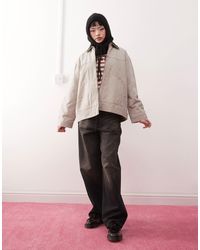 Monki - – kurze jacke aus canvas - Lyst