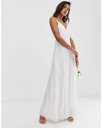 asos sequin cami wedding dress