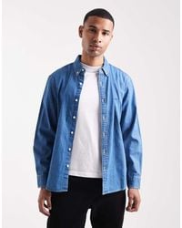 Levi's - Camisa Vaquera Holgada Con, Botones Y Logo A Tono Authentic De -Azul - Lyst