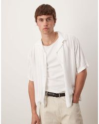 Abercrombie & Fitch - Short Sleeve Cropped Lightweight Linen Shirt - Lyst
