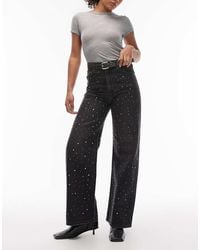 Levi's - Ribcage Wide Leg Embellished Jeans - Lyst