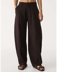 Stradivarius - Tailored Wide Leg Trousers With Seam Detail - Lyst