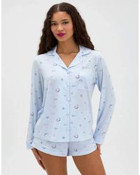 Boux Avenue - Moon & Stars Modal Short Pyjama Set With Long Sleeved Top - Lyst