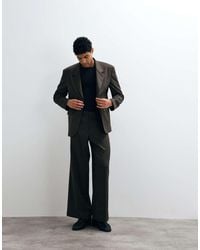ASOS - Loose Leg Suit Pants With Pleats - Lyst
