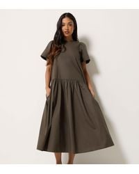 PixieGirl - Petite Cotton Poplin Midi Dress - Lyst