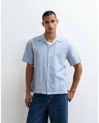 SELECTED - Linen Blend Short Sleeve Shirt - Lyst