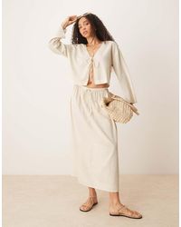 ASOS - Belle Linen Blend Beach Skirt - Lyst