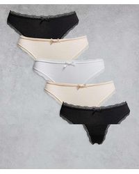 DORINA - Essential 5 Pack Cotton Thong - Lyst