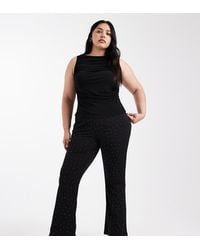 ONLY - Rhinestone Flare Pants - Lyst