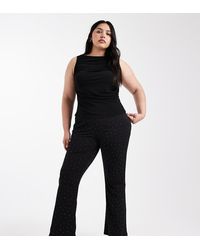 ONLY - Rhinestone Flare Pants - Lyst