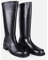OFF THE HOOK - Helia Leather Block Heel Knee High Boots - Lyst