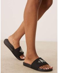 Calvin Klein - Monogram Sliders - Lyst