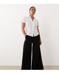 JDY Petite - High Rise Wide Leg Pants - Lyst