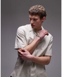 TOPMAN - Regular Fit Short Sleeve Linen Blend Shirt - Lyst