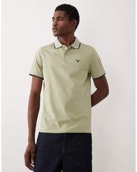 Barbour - Cornsay Short Sleeve Tipped Jersey Logo Polo Shirt - Lyst