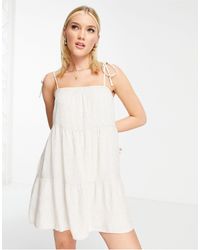 Abercrombie & Fitch Thin Strap Mini Dress - White