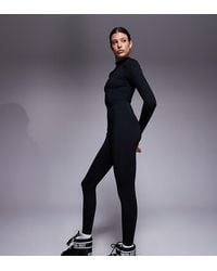 ASOS 4505 Ski & Snow - Asos 4505 Tall Ski Thermal Fleece Back Base Layer Long Sleeve Unitard With Sweat Wicking - Lyst