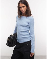 Monki - Gerippter strickpullover - Lyst