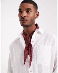 ASOS - Floral Paisley Cotton Triangle Neck Scarf - Lyst