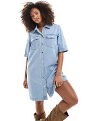 ONLY - – kurzärmliges jeanskleid - Lyst