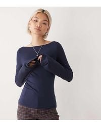 Weekday - Annie Super Soft Long Sleeve Boat Neck Top - Lyst