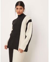 Y.A.S - – strickpullover mit kontrastdesign - Lyst