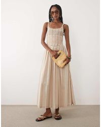 Abercrombie & Fitch - Scoop Neck Dipped Waist Maxi Dress - Lyst