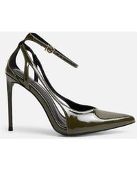 Public Desire - Allegedly Patent Cut Out Detail Ankle Strap Court Shoes - Lyst