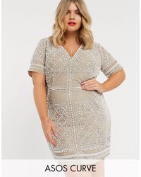 asos edition disc and pearl mini dress