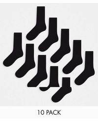 Jack & Jones - 10 Pack Socks With Logo - Lyst