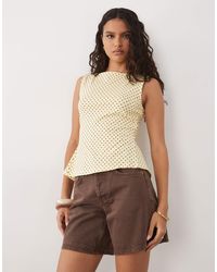 ASOS - Slash Neck Tie Back Tank Top - Lyst