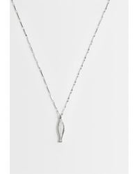 ASOS - Waterproof Stainless Steel Necklace With Fish Pendant - Lyst