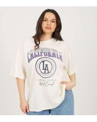 Brave Soul - Curve Graphic Print Oversized T-Shirt - Lyst