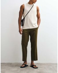 ASOS - Nette Cropped Broek Met Rechte Pijpen - Lyst