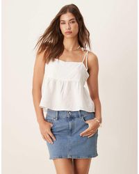 Mango - Cotton Babydoll Cami Top - Lyst