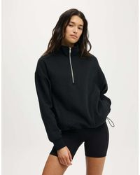 Cotton On - Plush Half Zip Sweatshirt - Lyst