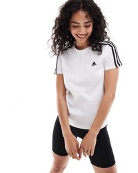 adidas Originals - Essentials Slim 3-stripes T-shirt - Lyst