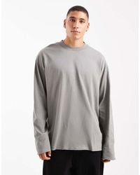 ASOS - Heavyweight Oversized Long Sleeve T-shirt With Raw Hem - Lyst