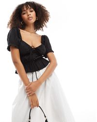ASOS - Puff Sleeve Top - Lyst