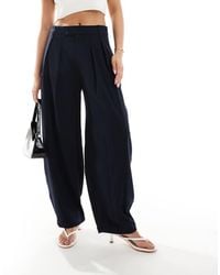 Bershka - Wide Leg Pleated Front Tailored Trousers - Lyst