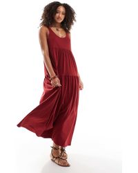 ASOS - – trapezförmiges, gestuftes maxikleid - Lyst