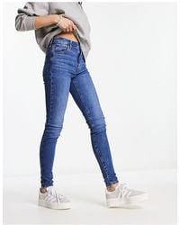 Levi's - 720 - jeans super skinny a vita alta lavaggio medio - Lyst