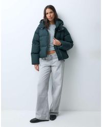 Lacoste - Cropped Hooded Down Puffer Jacket - Lyst
