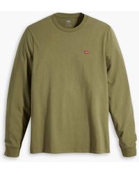 Levi's - – langärmliges shirt mit kleinem fledermaus-logo - Lyst
