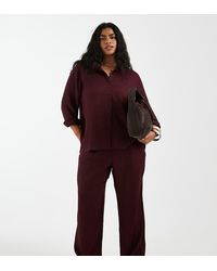 ONLY - Textu Wide Leg Pants - Lyst