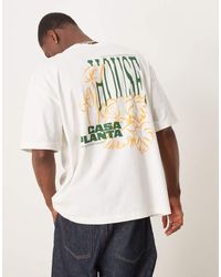 ASOS - Oversized T-Shirt Met Grafische Bloemenprint - Lyst