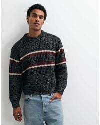 Obey - Alden Stripe Knitted Crewneck Jumper - Lyst