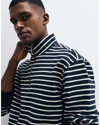 Calvin Klein - Striped Monogram Quarter Zip Top - Lyst