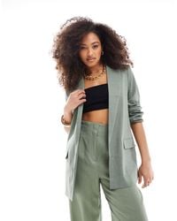 ASOS - Relaxed Blazer With Linen - Lyst